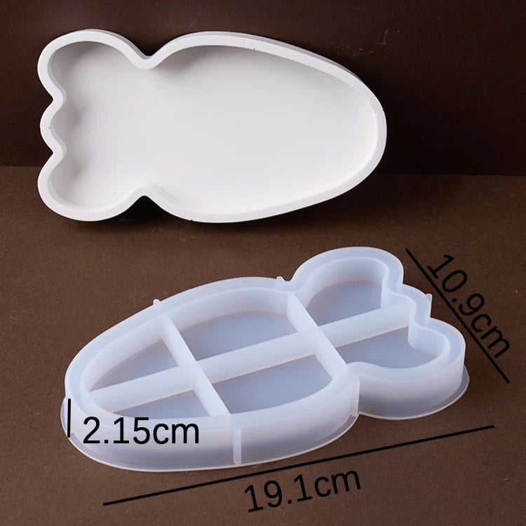 Rabbit Carrot Storage Tray Silicone Mold.