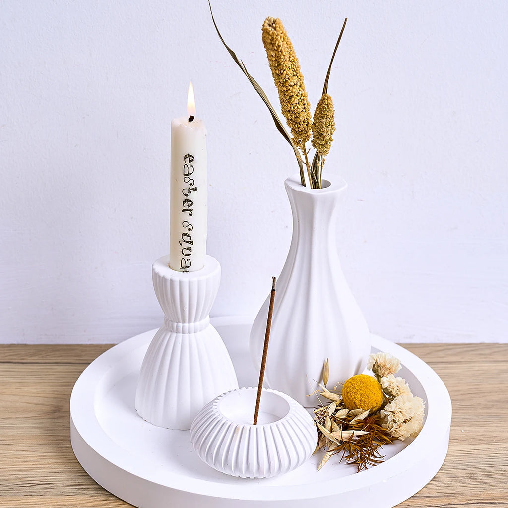 Minimalist Fine Neck Mouth Vase Silicone Mold