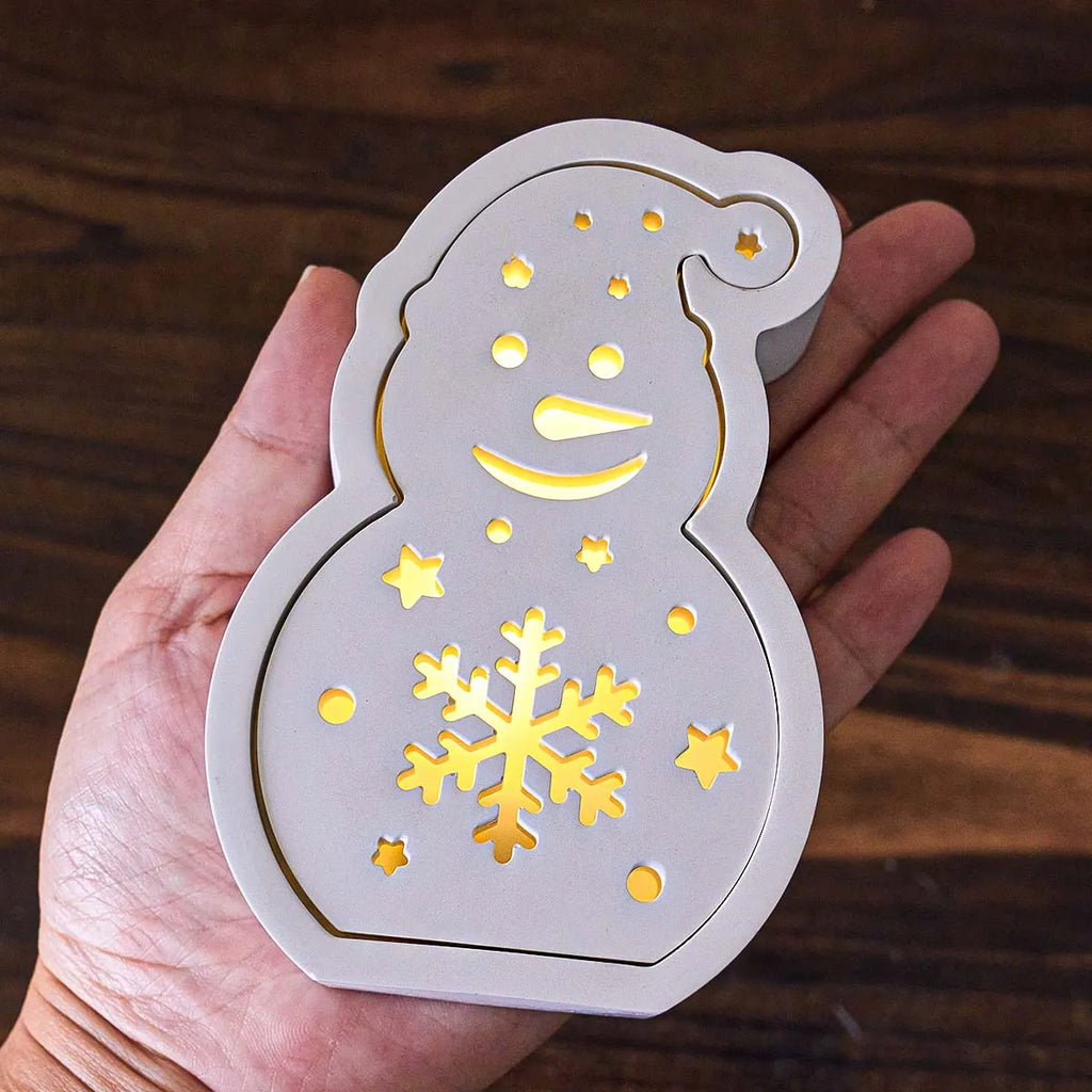 Christmas Hollow Silhouette Lamp Silicone Mold