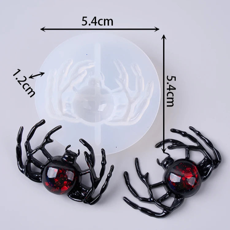 Halloween Silicone Mold Set (7pcs) – Skull, Hand, Pumpkin, Spider, Leaves