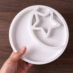 Round Moon Star Tray Silicone Mold.