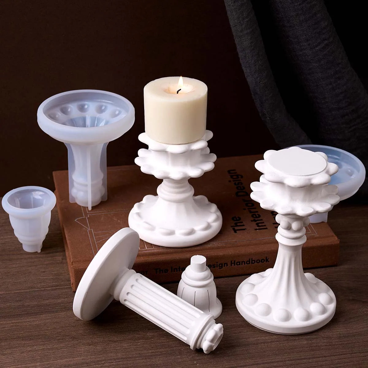 European Style Pillar Candle Base Molds.