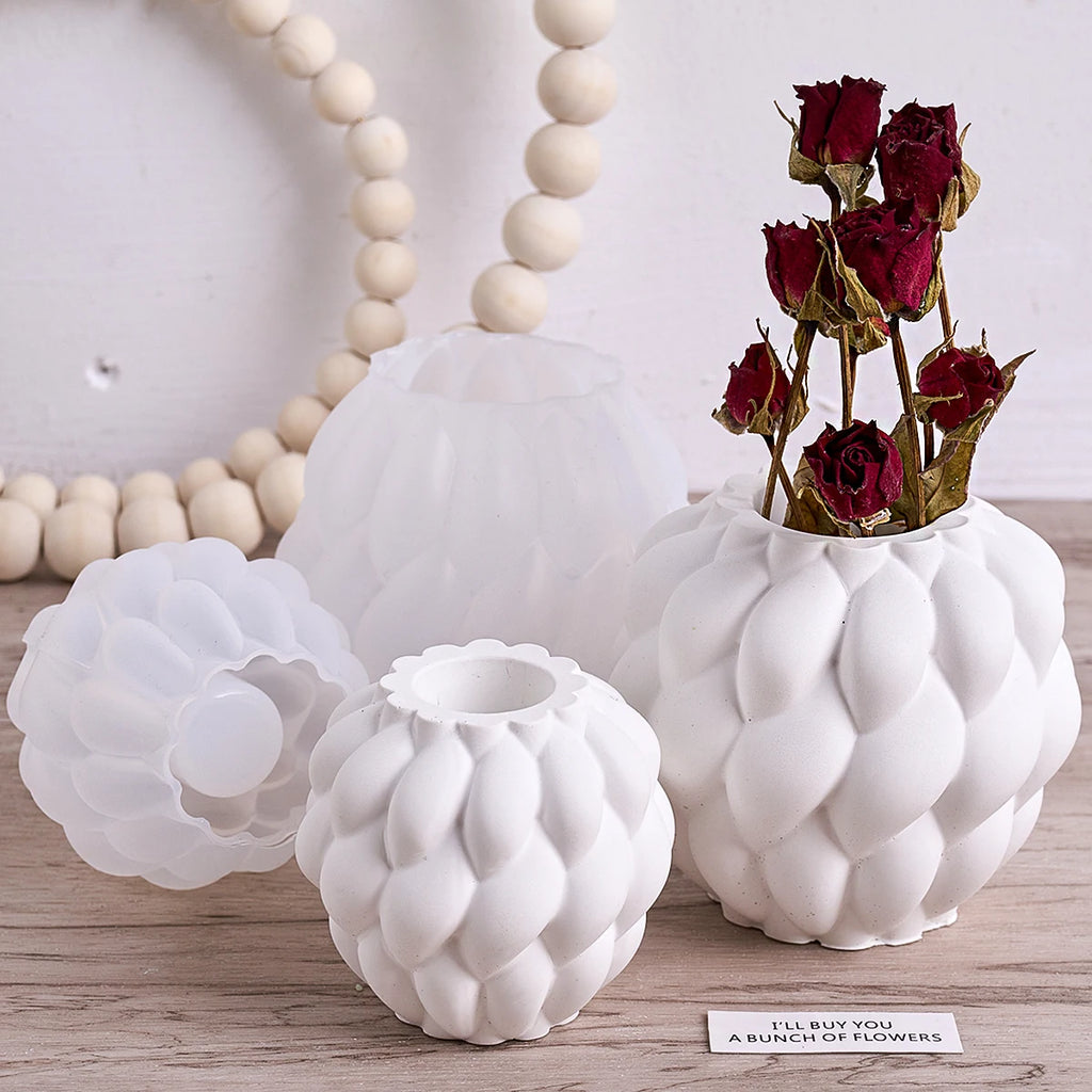Rotating Raindrops Silicone Vase Mold