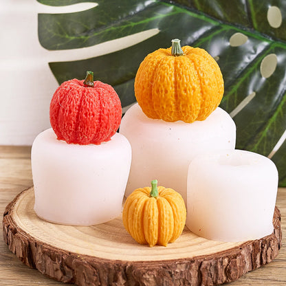 Pumpkin & Maple Leaf Silicone Candle Mold.