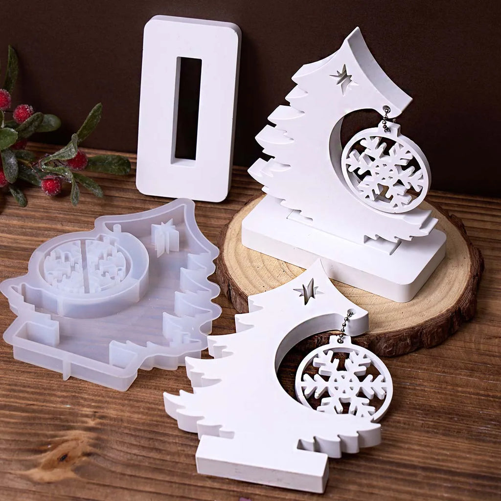Snowflake Tree Ornament Silicone Molds Set