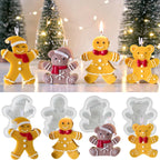 Frostell Piped-Trim Gingerbread Family Silicone Candle Mold