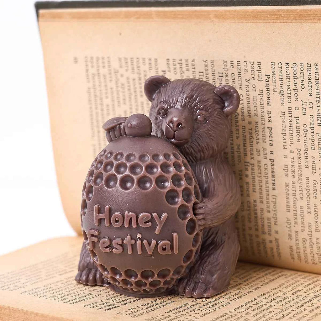 Relief Bear Silicone Candle Mold