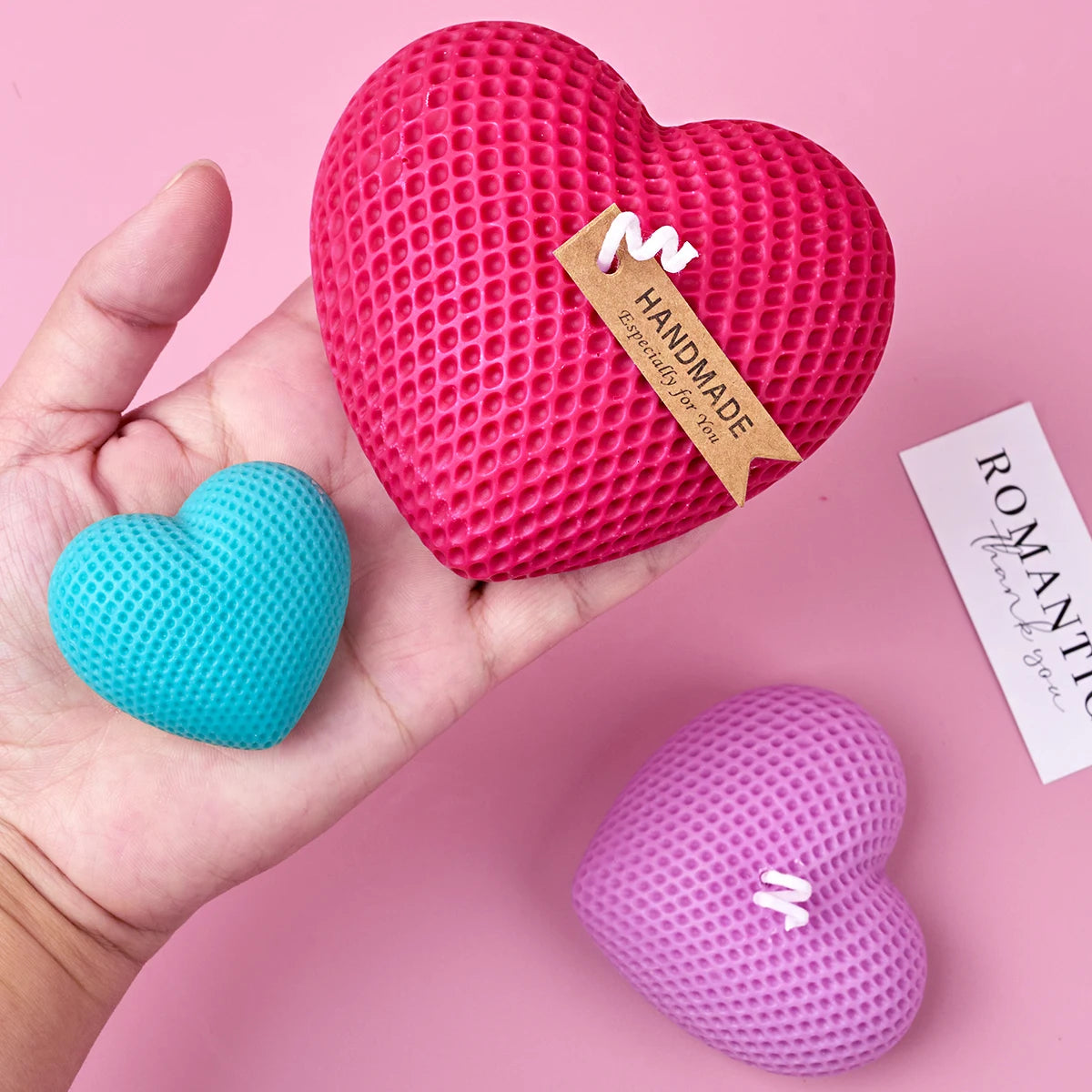 Lumea Woven Silicone Heart Candle Mold