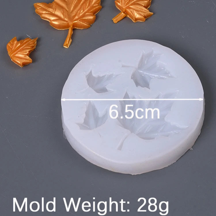 Pumpkin & Maple Leaf Silicone Candle Mold.