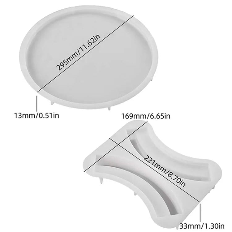 Lunara Round Tray Mold Set Large