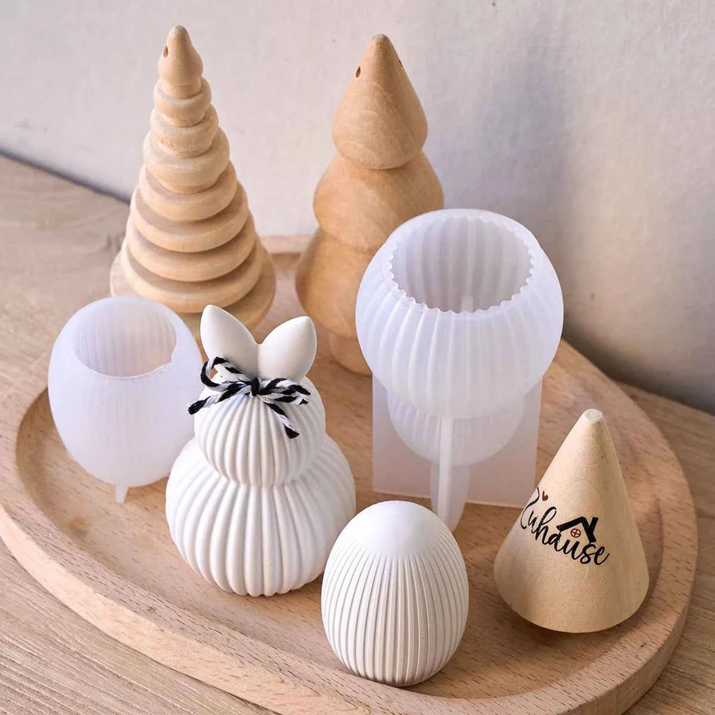 Solen Rib Bunny & Egg Silicone Mold Set
