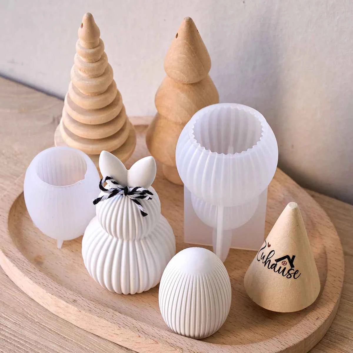 Solen Rib Bunny & Egg Silicone Mold Set