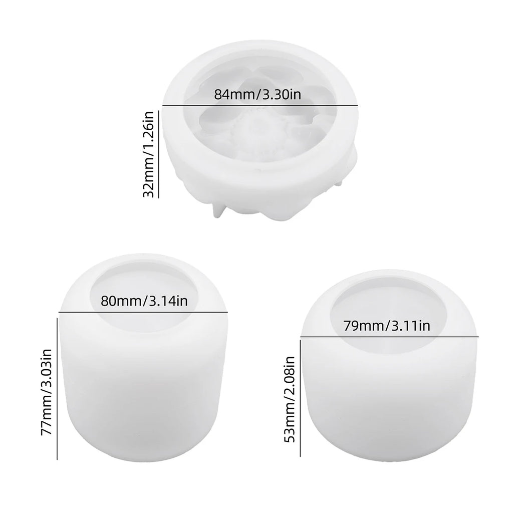 Floral Candle Cup Silicone Mold