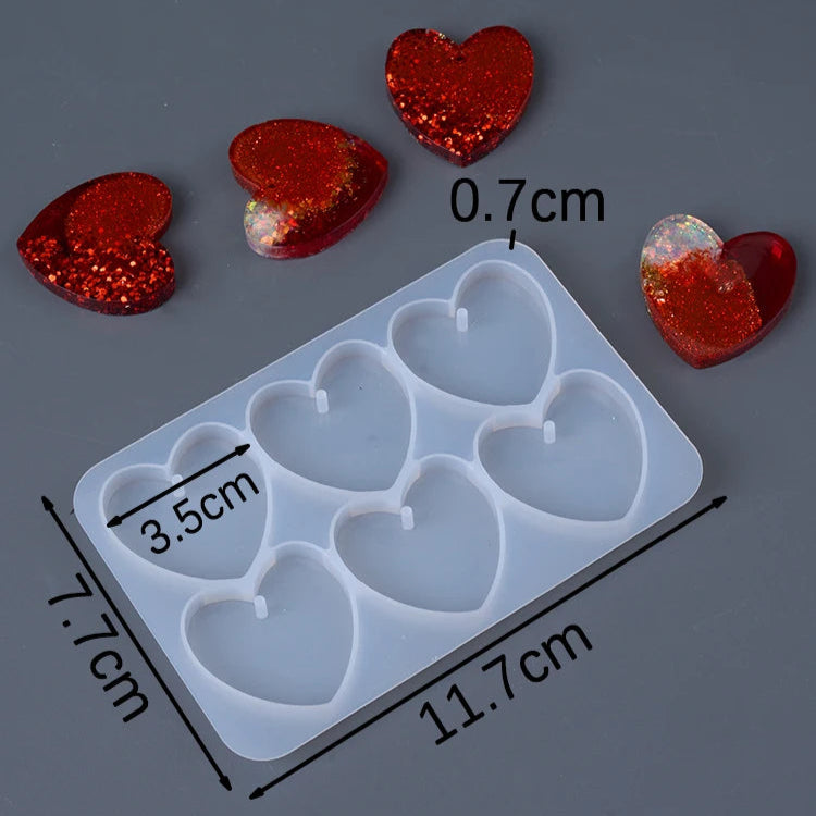 6 Cavities Love Butterfly Pendant Silicone Mold.