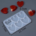 6 Cavities Love Butterfly Pendant Silicone Mold.