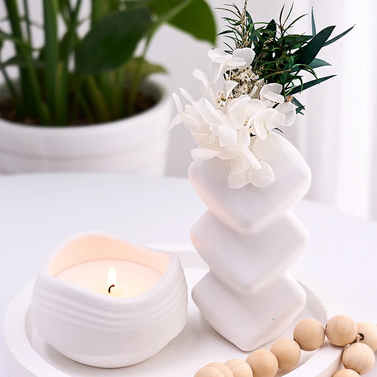 Oblique Square Vase Silicone Mold.