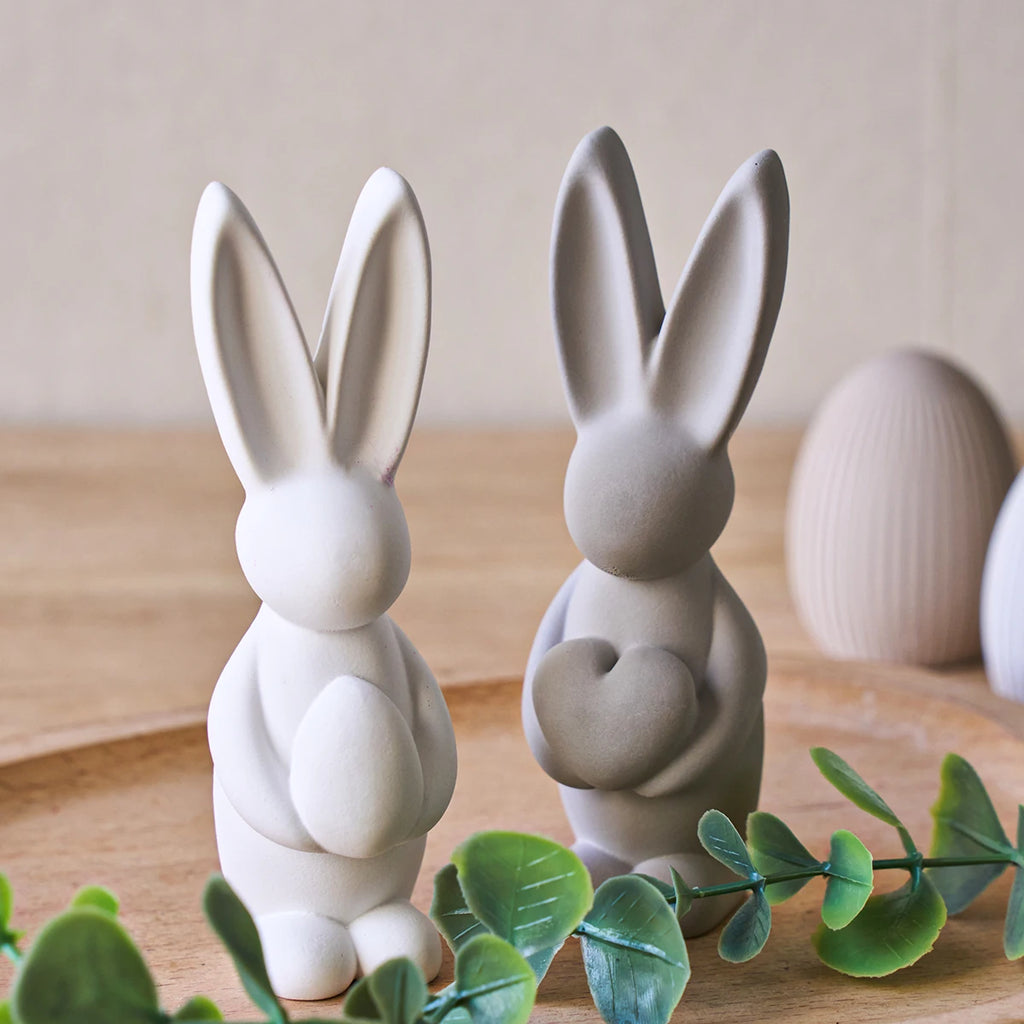 Standing Bunny Silicone Mold with Egg or Heart