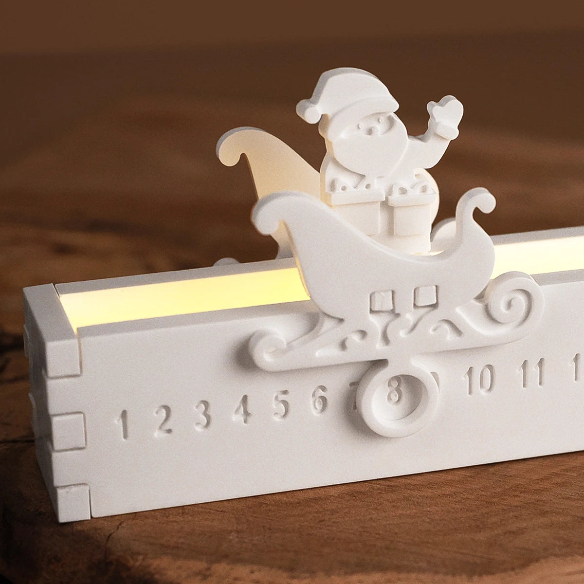 Santa Claus Christmas Countdown Light Silicone Mold