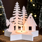 Christmas Village Star Candle Holder Silicone Mold Set