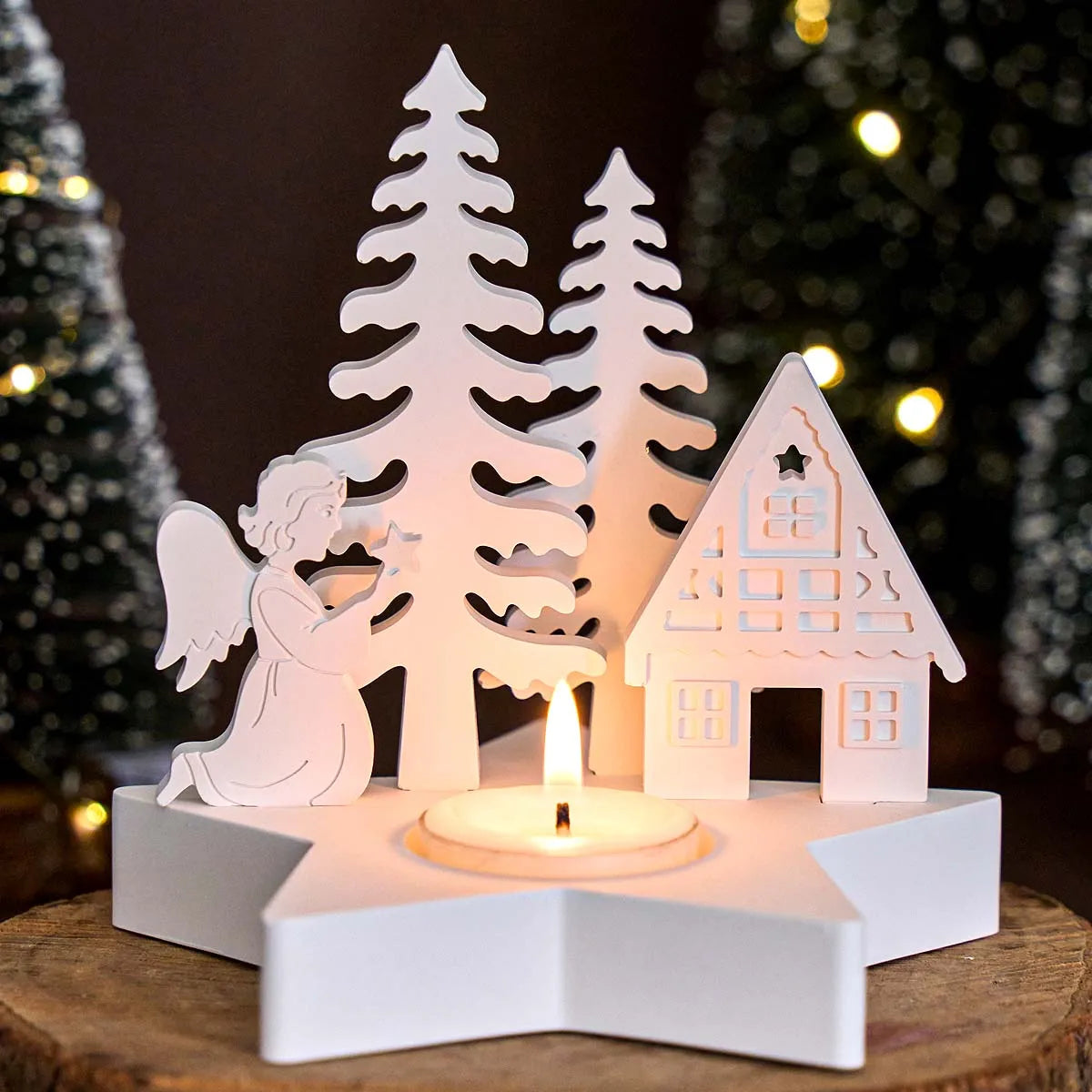 Christmas Village Star Candle Holder Silicone Mold Set