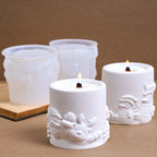 Christmas Santa Relief Silicone Candle Jar Mold