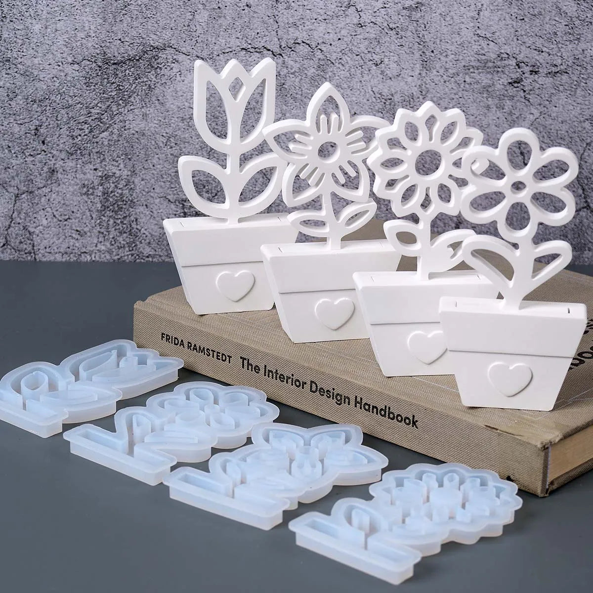 Hollow Floral Planter Ornament Silicone Mold
