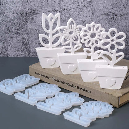 Hollow Floral Planter Ornament Silicone Mold