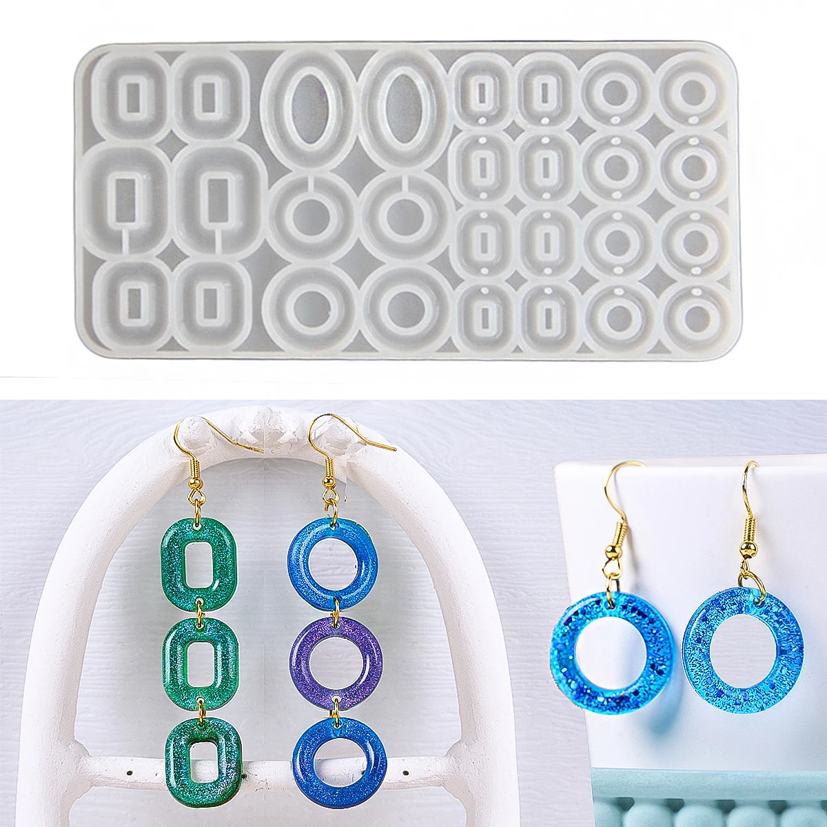 All-in-One Earring Maker Silicone Mold