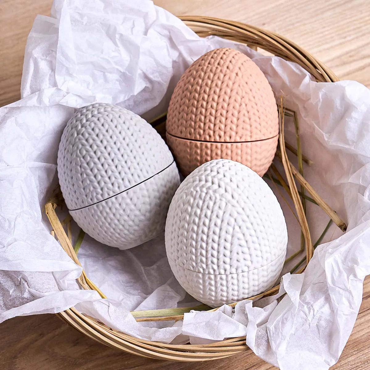 Woven Egg Candle Jar Mold
