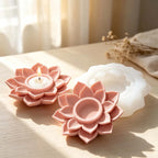 Nelvora Vein Lotus Candle Holder Silicone Mold