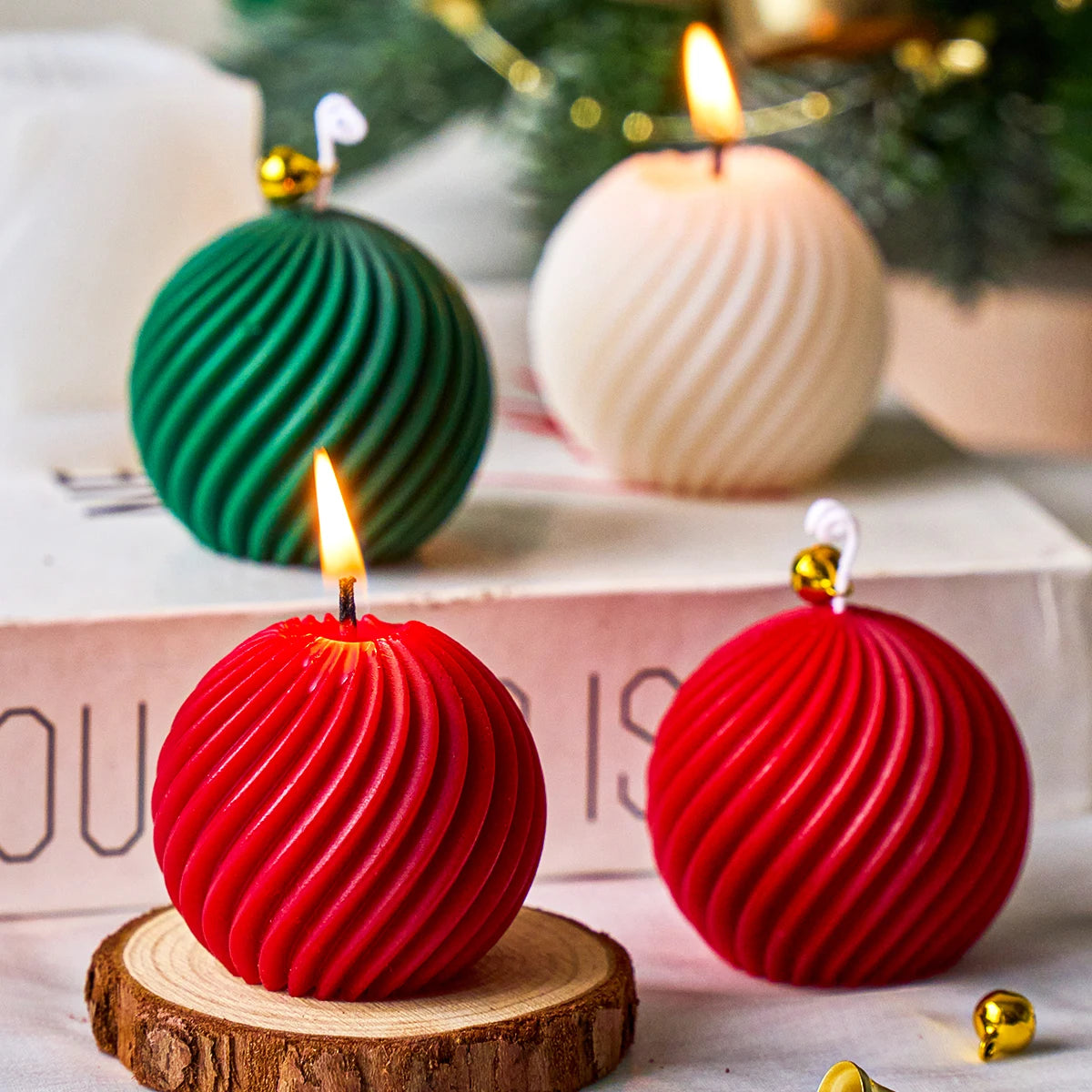 Swirl Ball Silicone Candle Mold