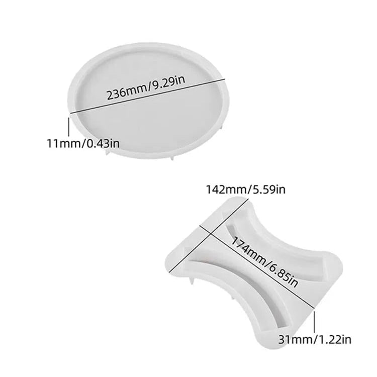 Lunara Round Tray Mold Set