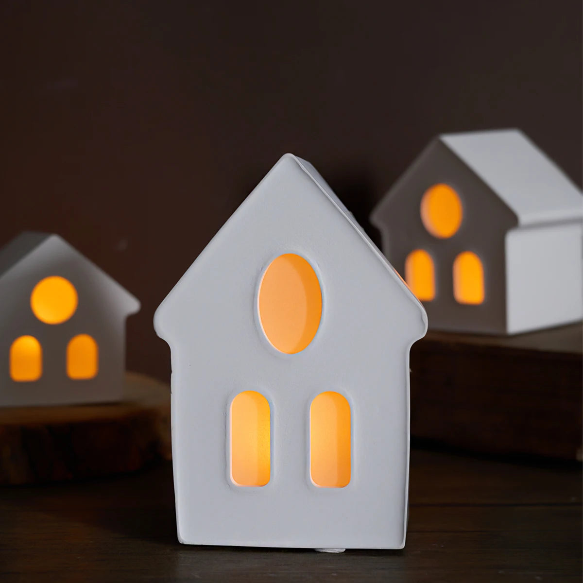 House Shape Candle Holder Silicone Mold.