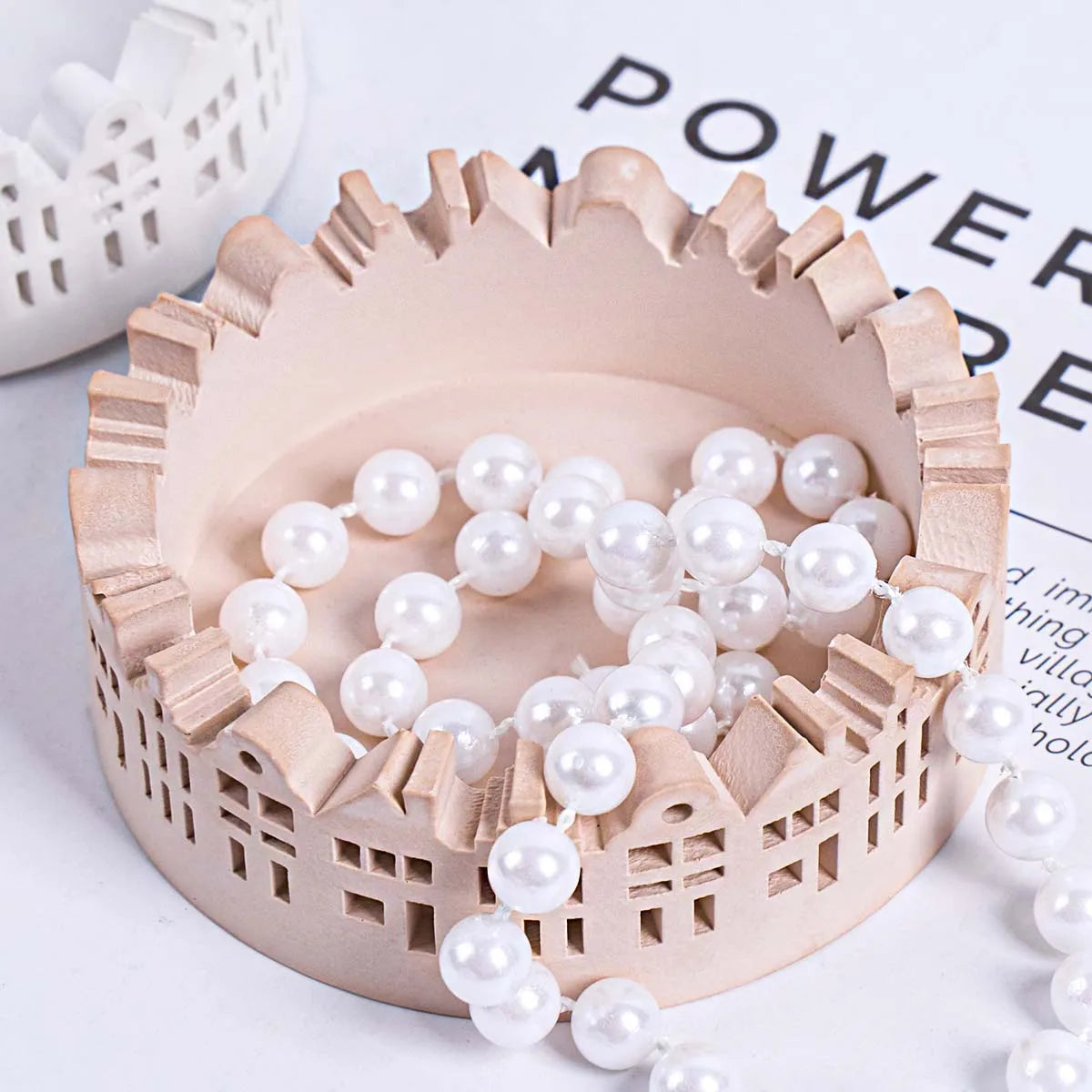 Round Cityscape Candle Holder Silicone Mold