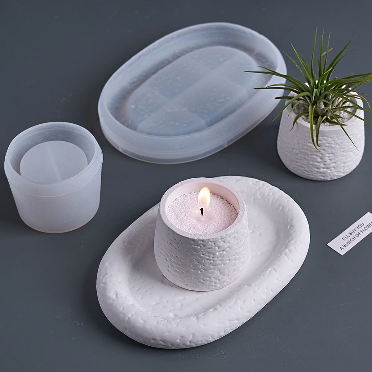 Lunar Rock Jar Tray Silicone Mold