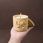 Velura Botanical Relief Candle Jar Silicone Mold