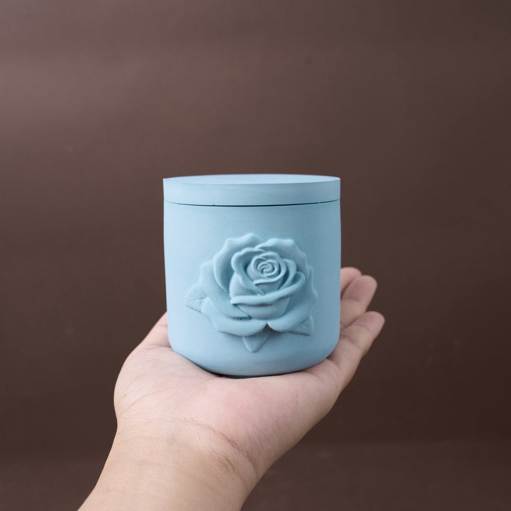 Velura Botanical Relief Candle Jar Silicone Mold