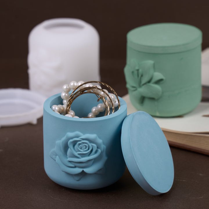 Velura Botanical Relief Candle Jar Silicone Mold