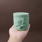 Velura Botanical Relief Candle Jar Silicone Mold