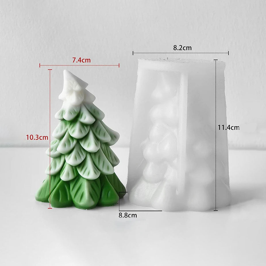 3D Christmas Tree Silicone Candle Mold
