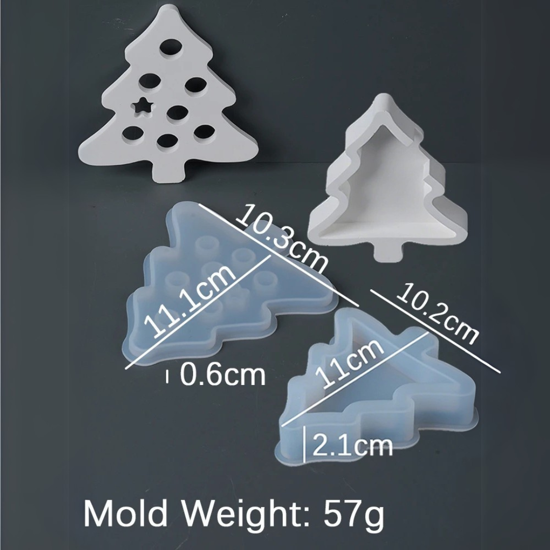 Christmas Tree Silhouette Lamp Silicone Mold.