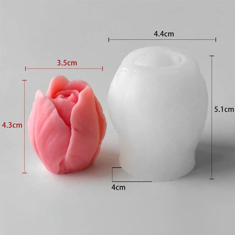 3D Tulip Silicone Candle Molds