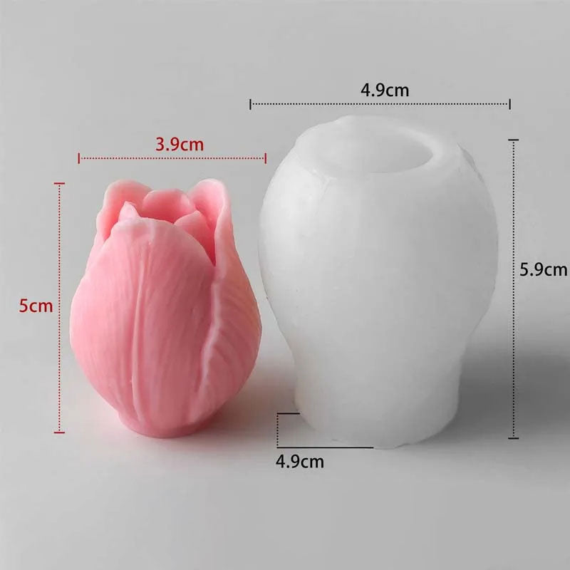 3D Tulip Silicone Candle Molds