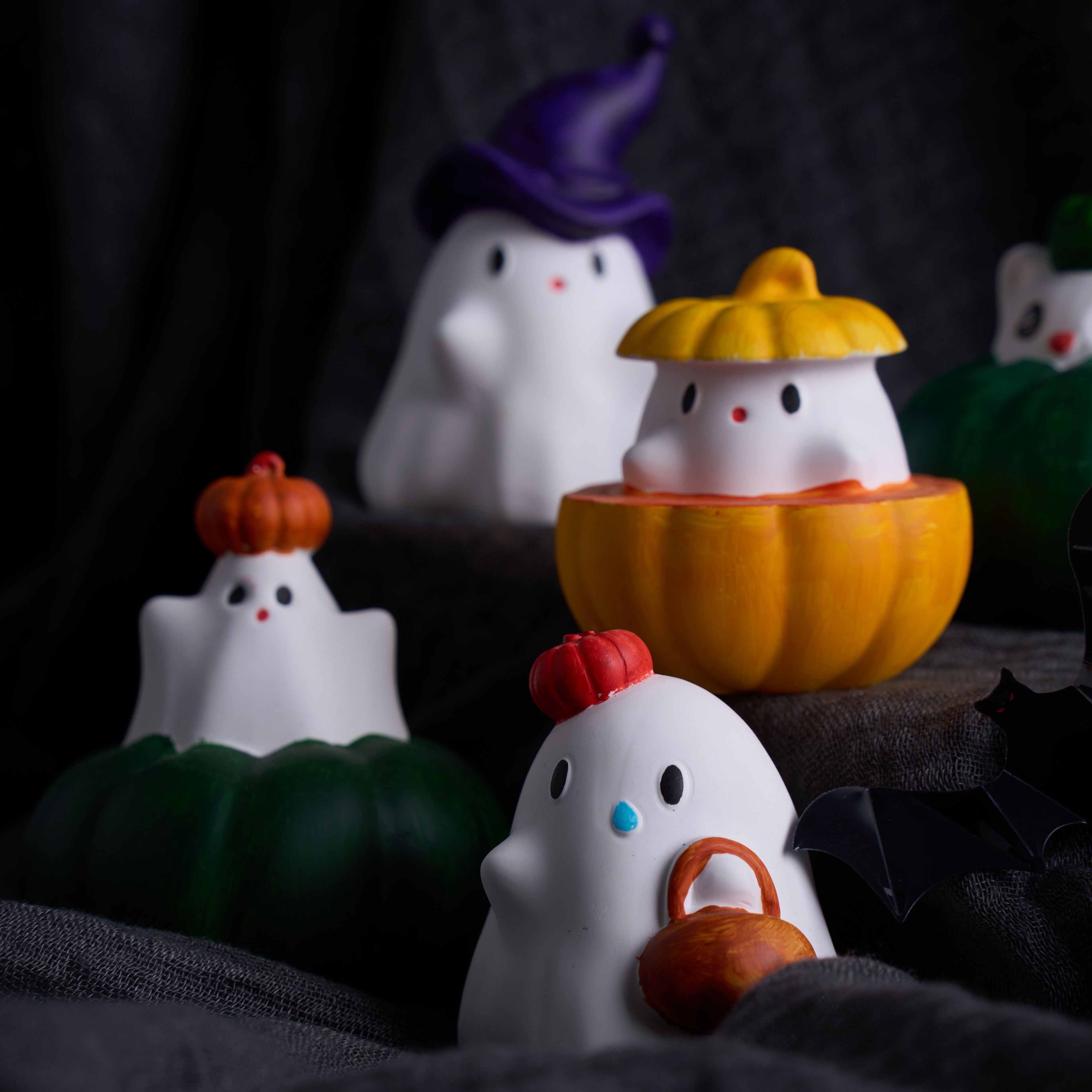 5Pcs Cute Pumpkin Ghost silicone Molds Set