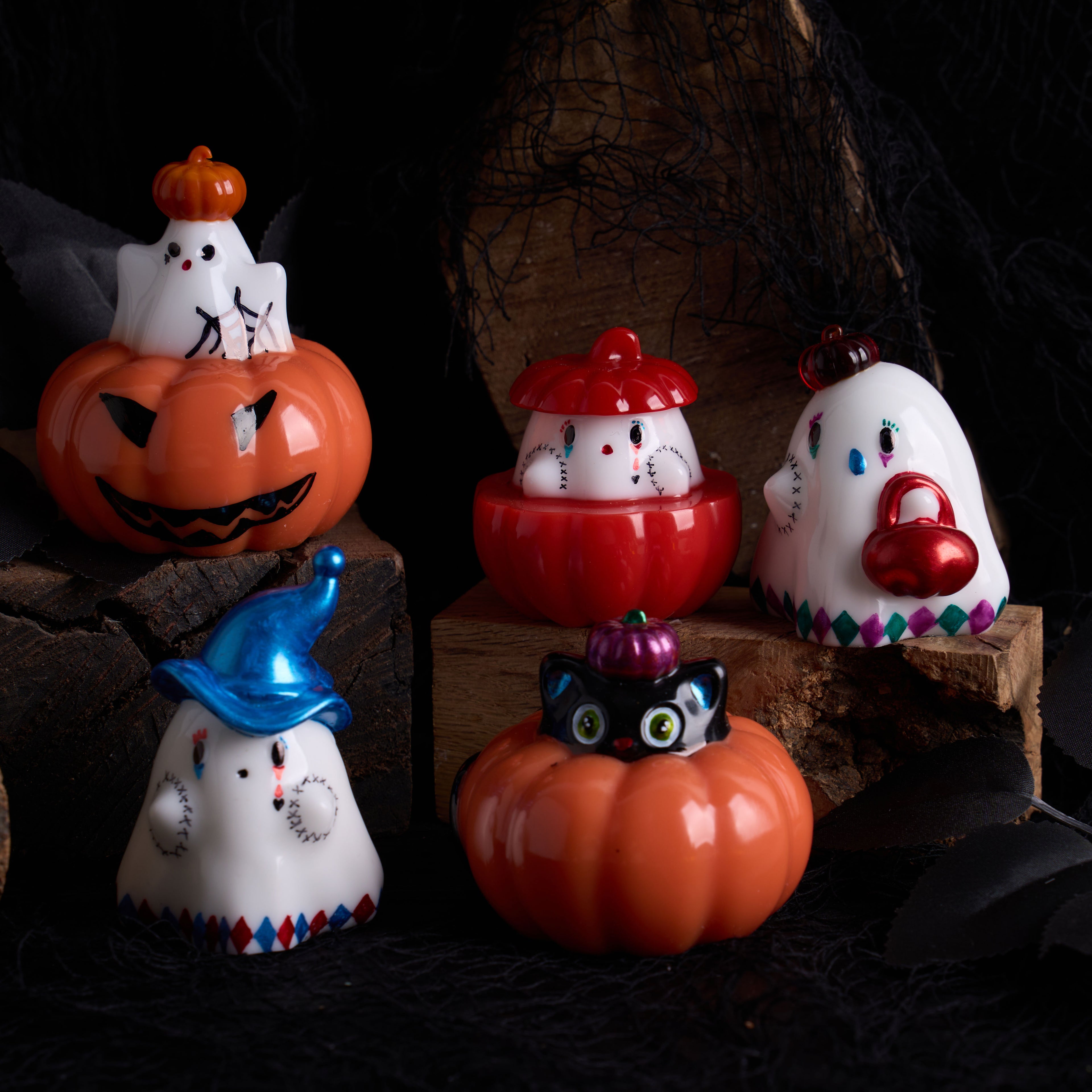 5Pcs Cute Pumpkin Ghost silicone Molds Set