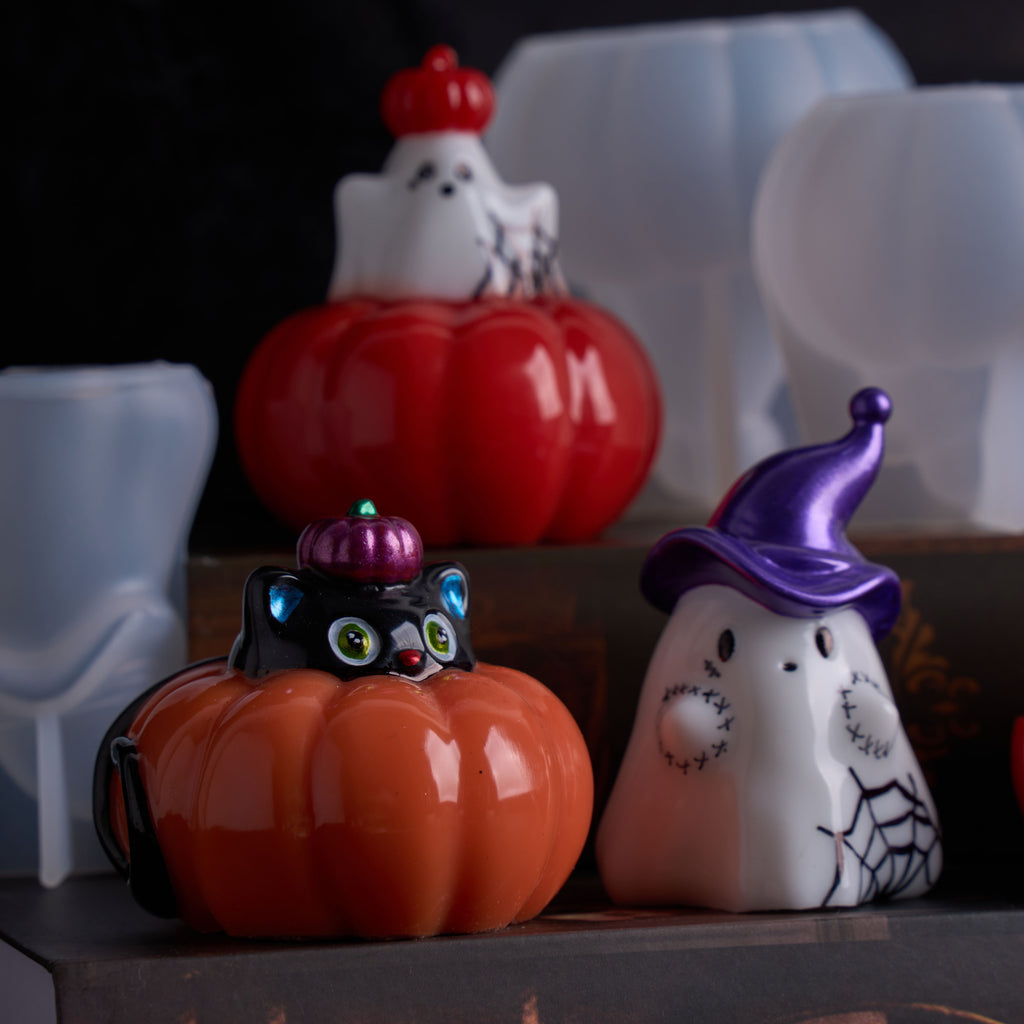 5Pcs Cute Pumpkin Ghost silicone Molds Set