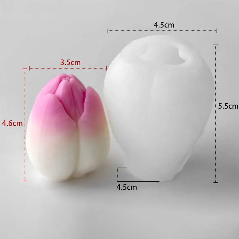 3D Tulip Silicone Candle Molds