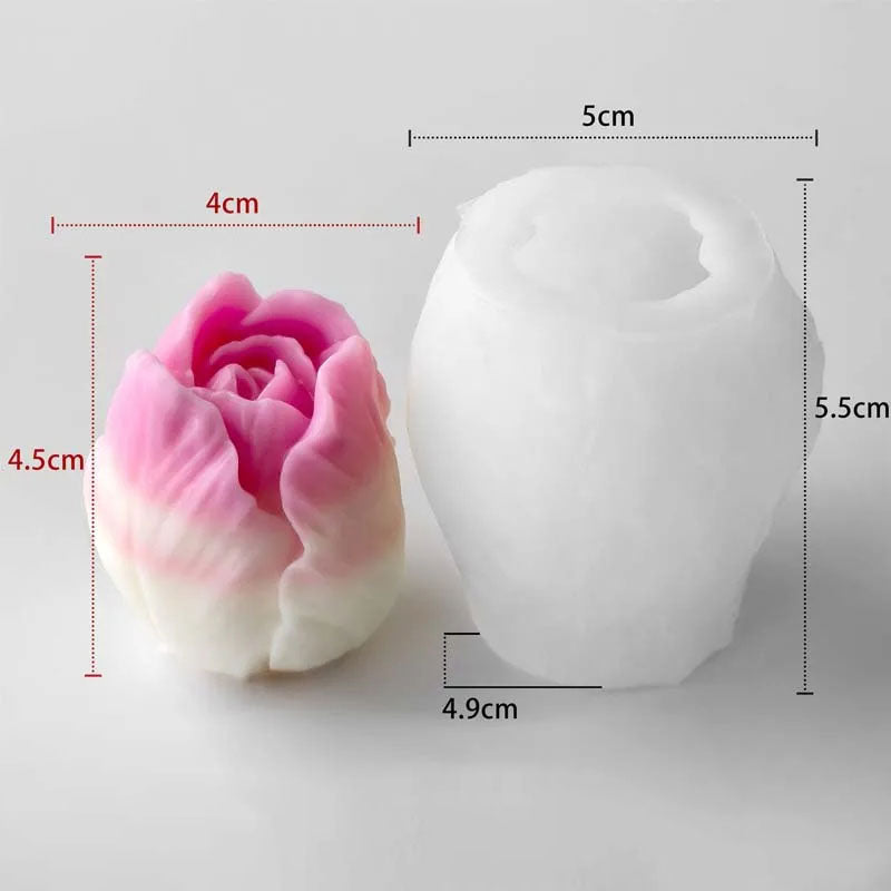 3D Tulip Silicone Candle Molds