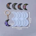 6 in 1 Resin Earring Pendant Silicone Mold Moon