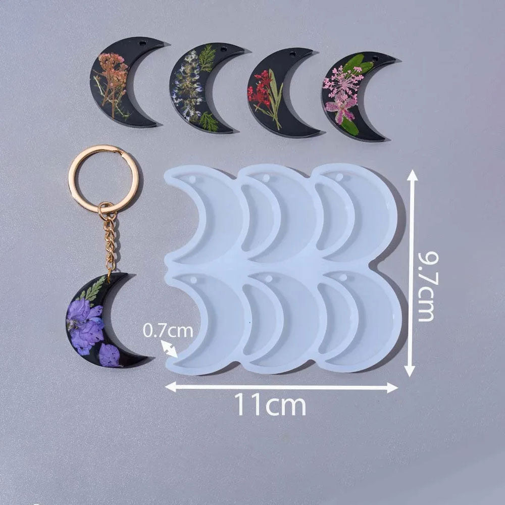 6 in 1 Resin Earring Pendant Silicone Mold